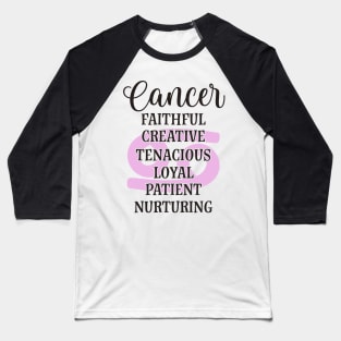 Cancer Star Sign Baseball T-Shirt